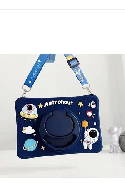 Alfa MEC Samsung Galaxy Tab S6 Lite P610 P615 P617 Compatible Astronaut Case with Stand Fun Protection