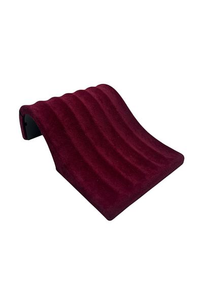 MeGass Dekor Suede Fabric Burgundy Color, 16/11.5 cm Bracelet Tag Stand