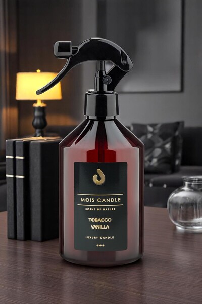 Mois Candle Tobacco Vanilla Oda Ve Kumaş Spreyi – 500 ml Yoğun Tütün Ve Yumuş...
