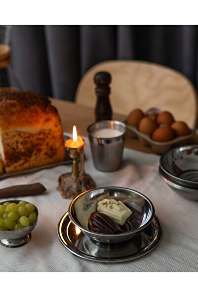 Beige & Stone Stainless Steel 330 ml Snack Fruit Breakfast Bowl