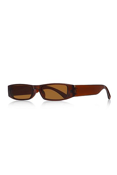 Kinary Vintage Rectangular Sunglasses Brown 1045