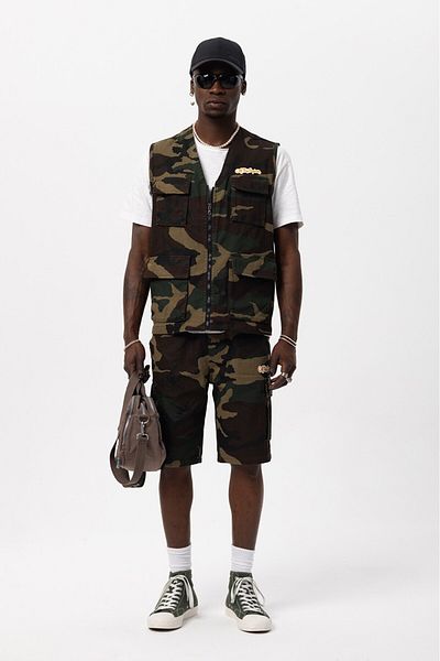 Plus Eighteen Of the System Green Camouflage Men's Vest