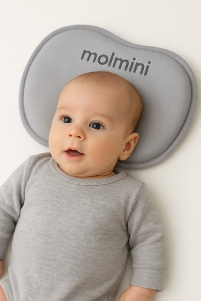 Molmini Baby Pillow, Flat Head Pillow, Baby Head Pillow