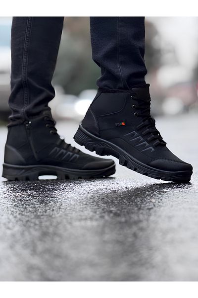 Ghattix Loft Winter Zipper Ανδρικές Μπότες Μπότες με τριχωτό εσωτερικό