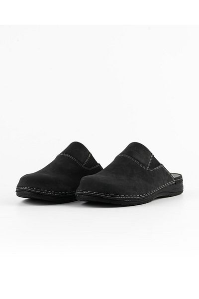 DR KLOMPA Men's Black Mikanos Orthopedic Sabo Slippers