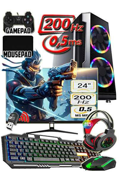 WARBOX Karbon I5 6500 Turbo:3.60ghz 16gb 240gb Ssd 250gb Hdd R7 240-4gb E.kartı 24" 200hz 0,5m Monitör