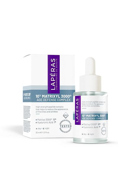 LAPERAS 10% Peptide Matrixyl 3000® 1% Hyaluronic Acid Plumping Moisturizing Vegan Peptide Serum