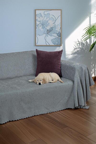 Latuda Home Zenit Koltuk Örtüsü 175x350 XLARGE Dekoratif Jakarlı Şönil   | Ka...