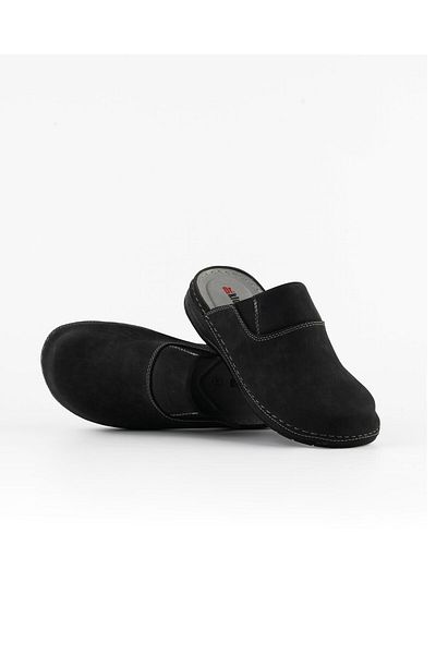 DR KLOMPA Men's Black Mikanos Orthopedic Sabo Slippers