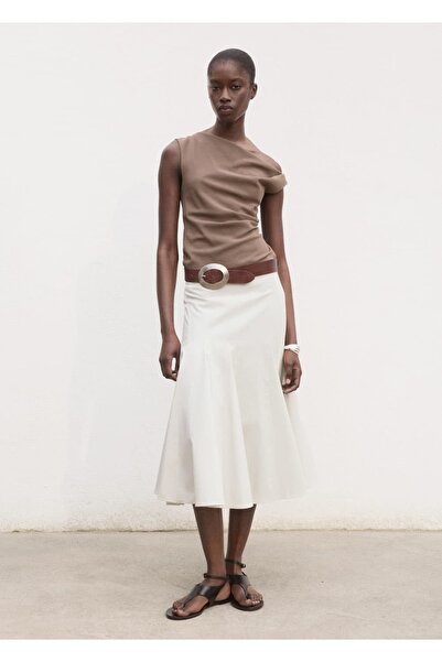 MANGO Woman Pileli midi etek