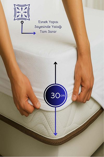 DOGO HOME Micro Fitted Full Edged Single Double Liquid Waterproof Sheet Mattress Protector