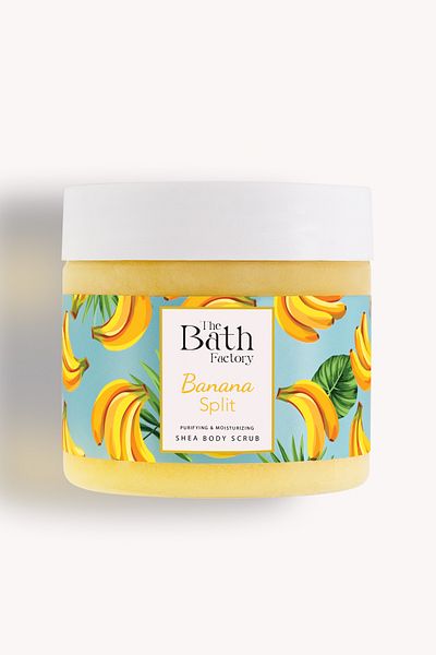THE BATH FACTORY The Bath Factory Banana Split Shea Body Scrub 300 g - peeling do ciała