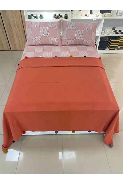Sudemhome Double Dowry Cotton Boxed Pompom Pique Set Tile