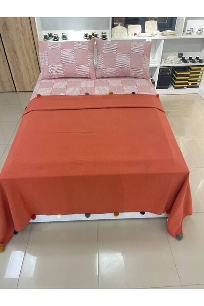 Sudemhome Double Dowry Cotton Boxed Pompom Pique Set Tile