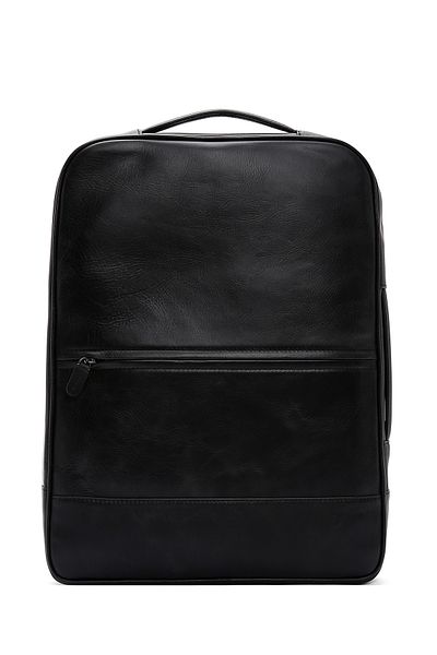 Derimod Men's Black Leather Backpack - Model 23sbd3303cr