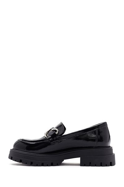 Derimod Pantofi pentru femei din piele neagră din piele naturală Masculin Penny Loafer Pantofi casual zilnic 24sfd182116