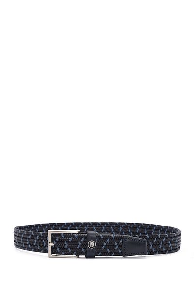 Derimod Men's Navy Blue Braided Leather Belt 000A2D 1400029