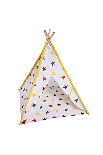 SafeMom Ahşap Kızılderili Bebek Çocuk Oyun Çadırı - Stars
