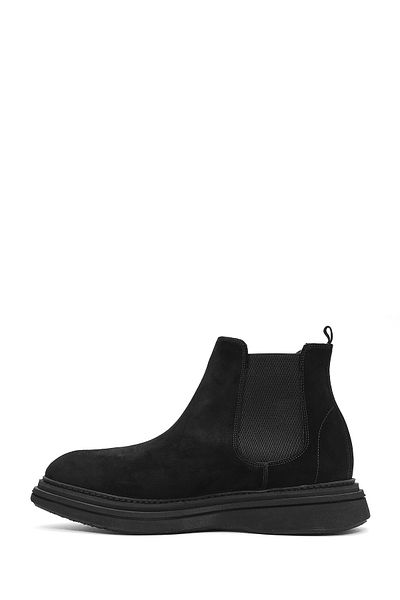 Derimod Men's Black Suede Leather Chelsea Boots 24Wfd 604810