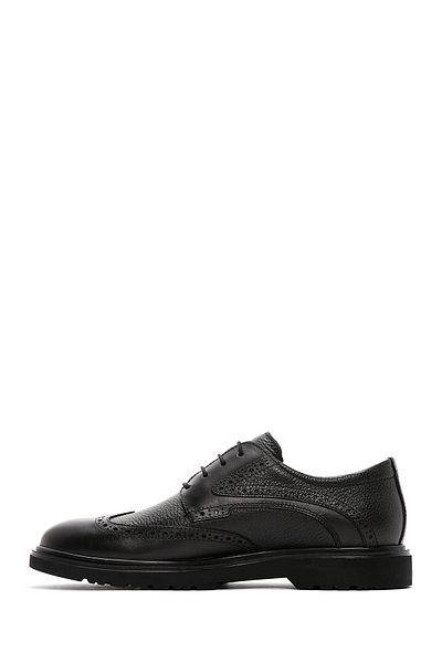 Derimod Black Leather Men's Classic Shoes - Lace-up, 24WFD6764FT