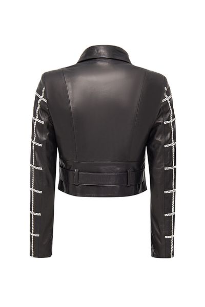 Derimod Black Capri Short Leather Women's Jacket - 24Wgd5221Z5