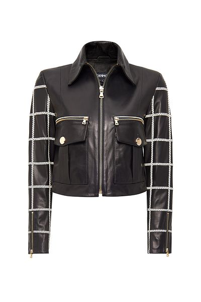 Derimod Black Capri Short Leather Women's Jacket - 24Wgd5221Z5