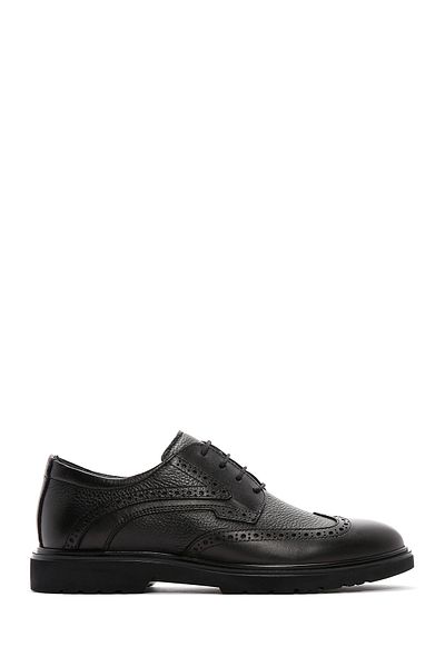 Derimod Black Leather Men's Classic Shoes - Lace-up, 24WFD6764FT