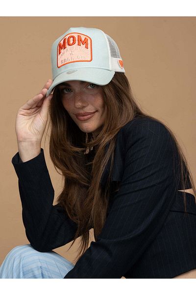 Rust&Rich Mint Green Women's Men's Hat - Motto Collection "Mom" - Trucker Hat