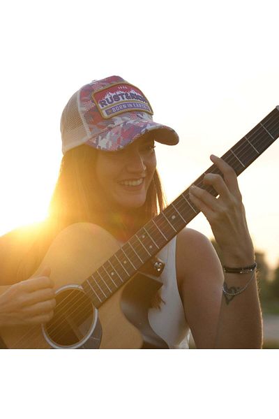 Rust&Rich Women Men Pink Hat Funky Collection - Born in Earth - Trucker Hat