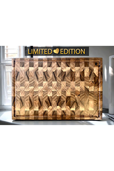REPLA Design & Handmade Ceviz Ahşap Kesme Tahtası Limited Edition - End Grain...