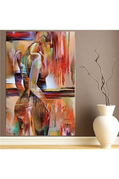 HDART Modern Soyut Dekoratif Renkli Kadın Duvar Kanvas Tablo Tablosu