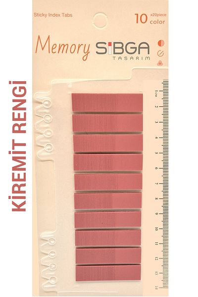 sibga tasarım Transparent Brick Color Post-It Sticker - Bookmark and Note Paper