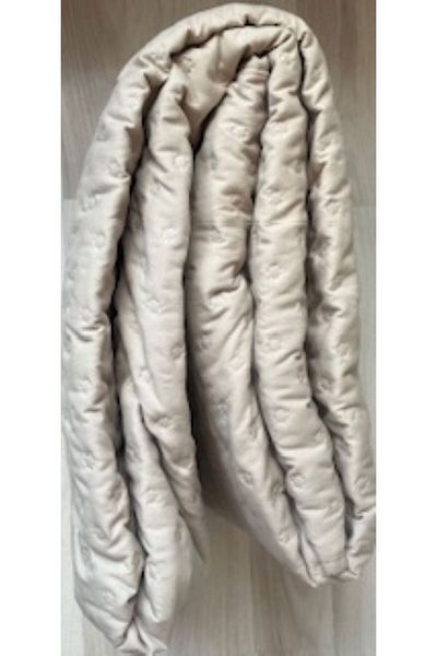 GENÇEV HOME COLLECTİONS Quilted Plain Single Multi-Purpose Cover (Pike) Beige - 160X220 cm & Both Pique - Both Bedspread