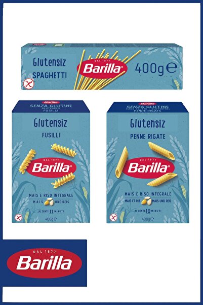 Barilla Glutensiz Makarna Sepeti 400 gr x 3 Adet (Spagetti, Burgu, Kalem)