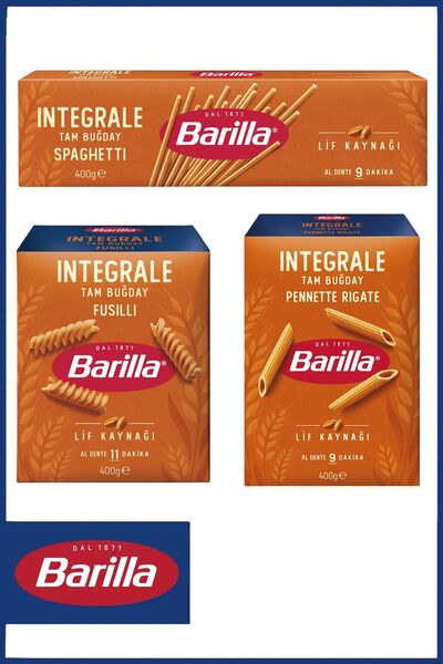 Barilla Tam Buğday Makarna Sepeti 400 gr x 3 Adet (Kalem, Spagetti, Burgu)