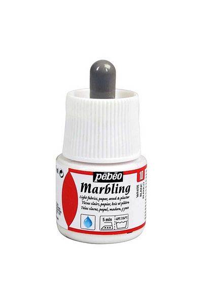 Pebeo 45ml Marbling Marbling Paint Bottle - 13010 White
