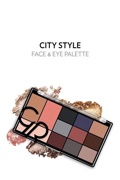Golden Rose City Style Face&eye Palette No:02 Smokey - Makeup Palette