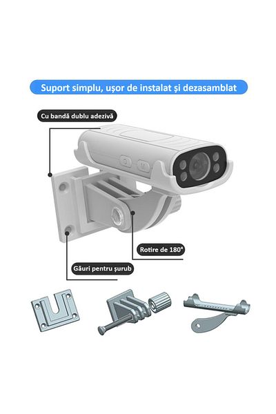 zyteq ZYTEQ mini smart HD wireless surveillance camera, 1080P, indoor/outdoor, IR vision, gray
