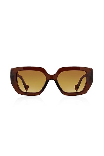 Kinary Unisex Sunglasses Brown Shiny 1030