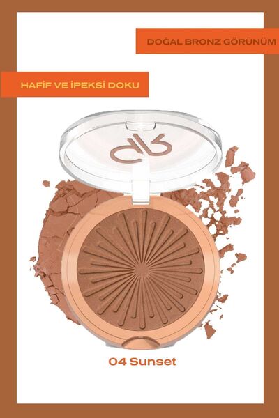 Golden Rose Sun Bright Bronzer Powder 04 Sunset Bronzlaştırıcı Pudra 12,5 g
