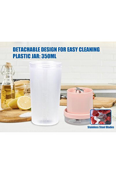 sonashi Rechargeable Portable Blender | 4 Stainless Steel Sharp Blades - Perfect for Juices, Smoothi