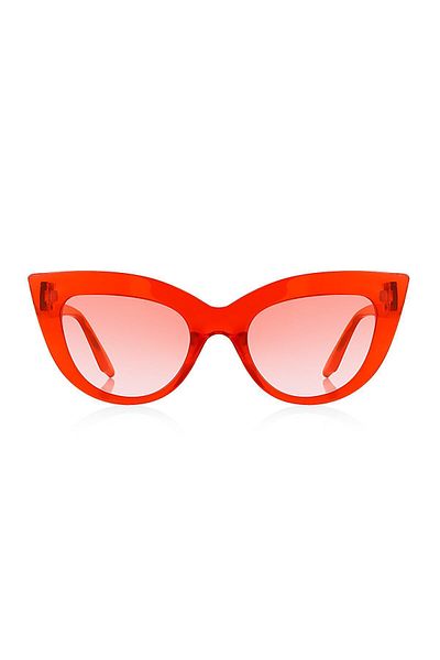 Kinary Colorful Cat Eye Women's Sunglasses Transparent Red 1011