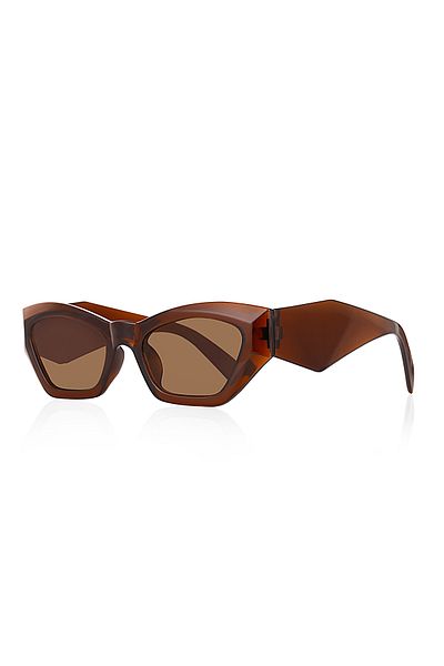 Kinary New Trend Vintage Sunglasses Brown Shiny 1040
