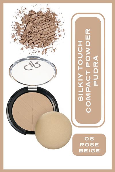 Golden Rose Silky Touch Compact Powder No: 06 Rose Beige - Sıkıştırılmış Pudra