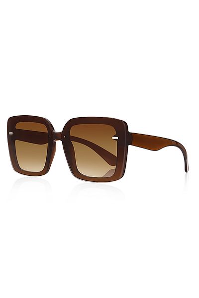 Kinary Unisex Sunglasses Brown Shiny 1022