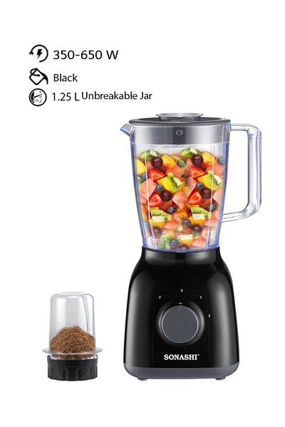 sonashi 2 In 1 Blender With 2 Speed Setting And Pulse - Spice Grinding, Smoothie Making And Juicing 350-650