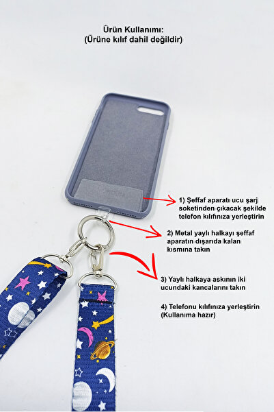 razar Telefon Askısı Telefon Boyun Ipi / Tüm Telefonlarla Uyumlu
