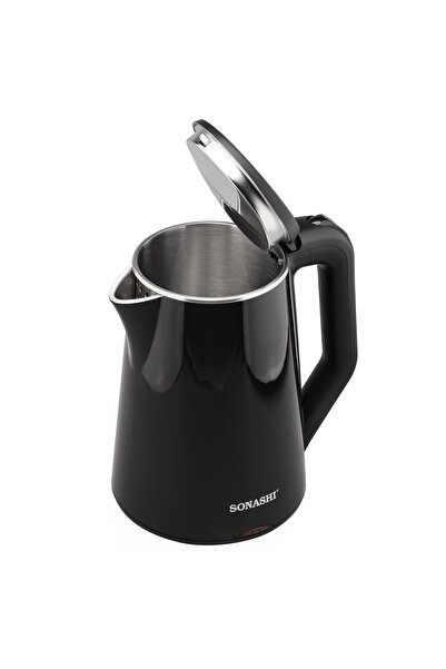 sonashi 1.8 L Cordless Kettle - Stainless Steel Kettle with Double Layer Body | 360-degree Swivel Base - Aut
