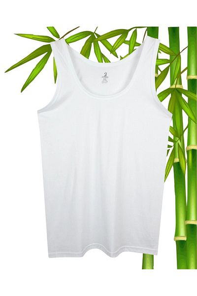 tambattal Large Size Bamboo Undershirt Redzone White