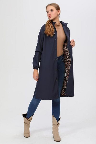 Jamila Women's Sports Hooded Trench Coat - Cap